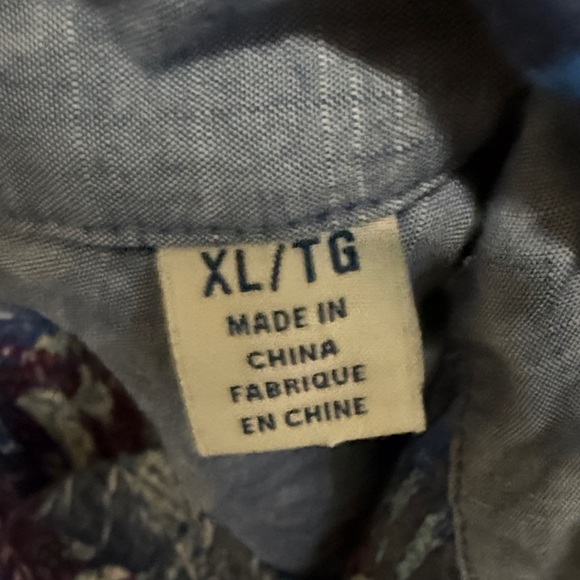 Tommy Bahama Multicolor Leaf Pattern Shirt - Picture 3 of 7